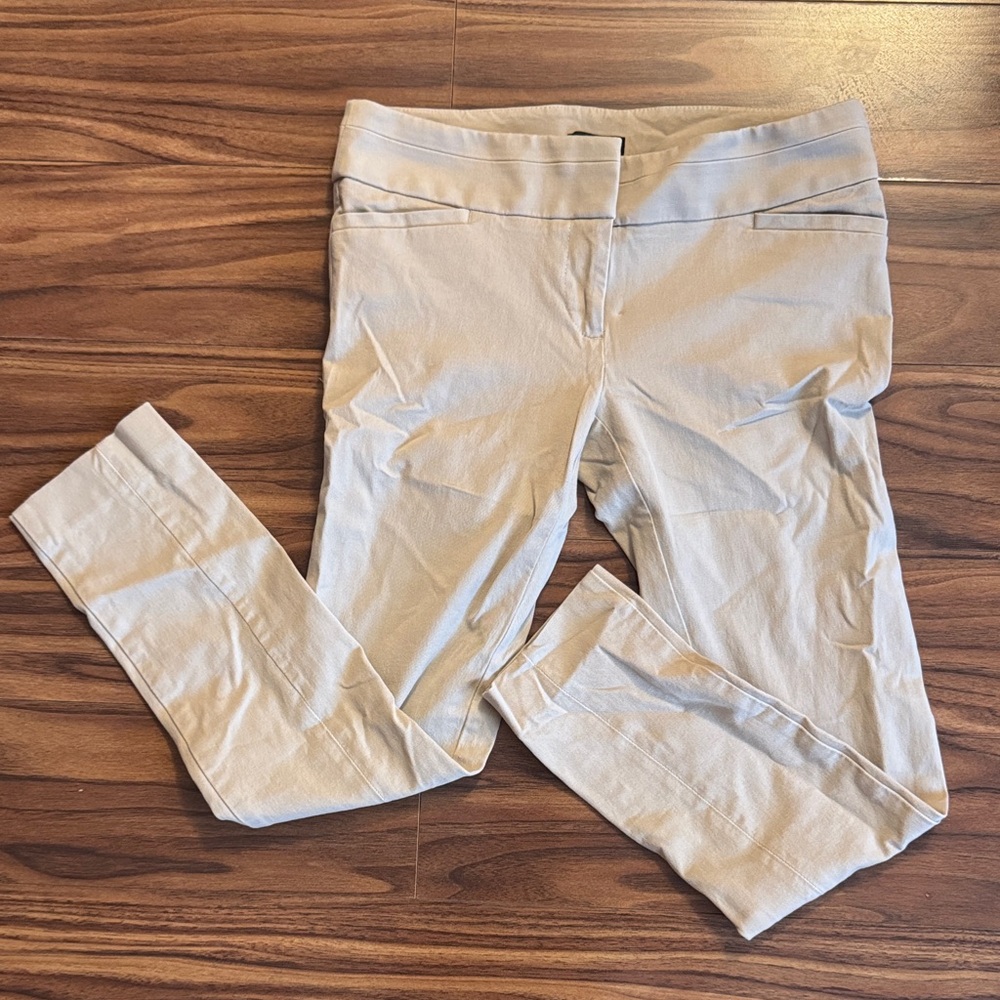 LOFT Light Beige Ponte Pull-On Pants